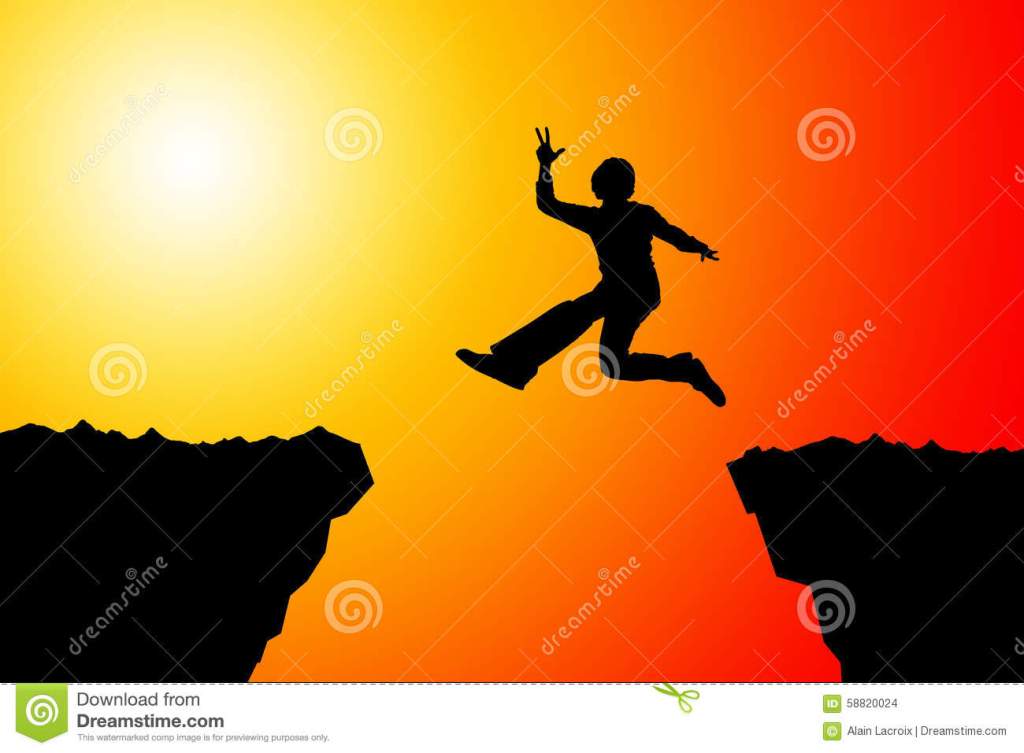 This image has an empty alt attribute; its file name is leap-faith-taking-chances-risks-making-58820024.jpg